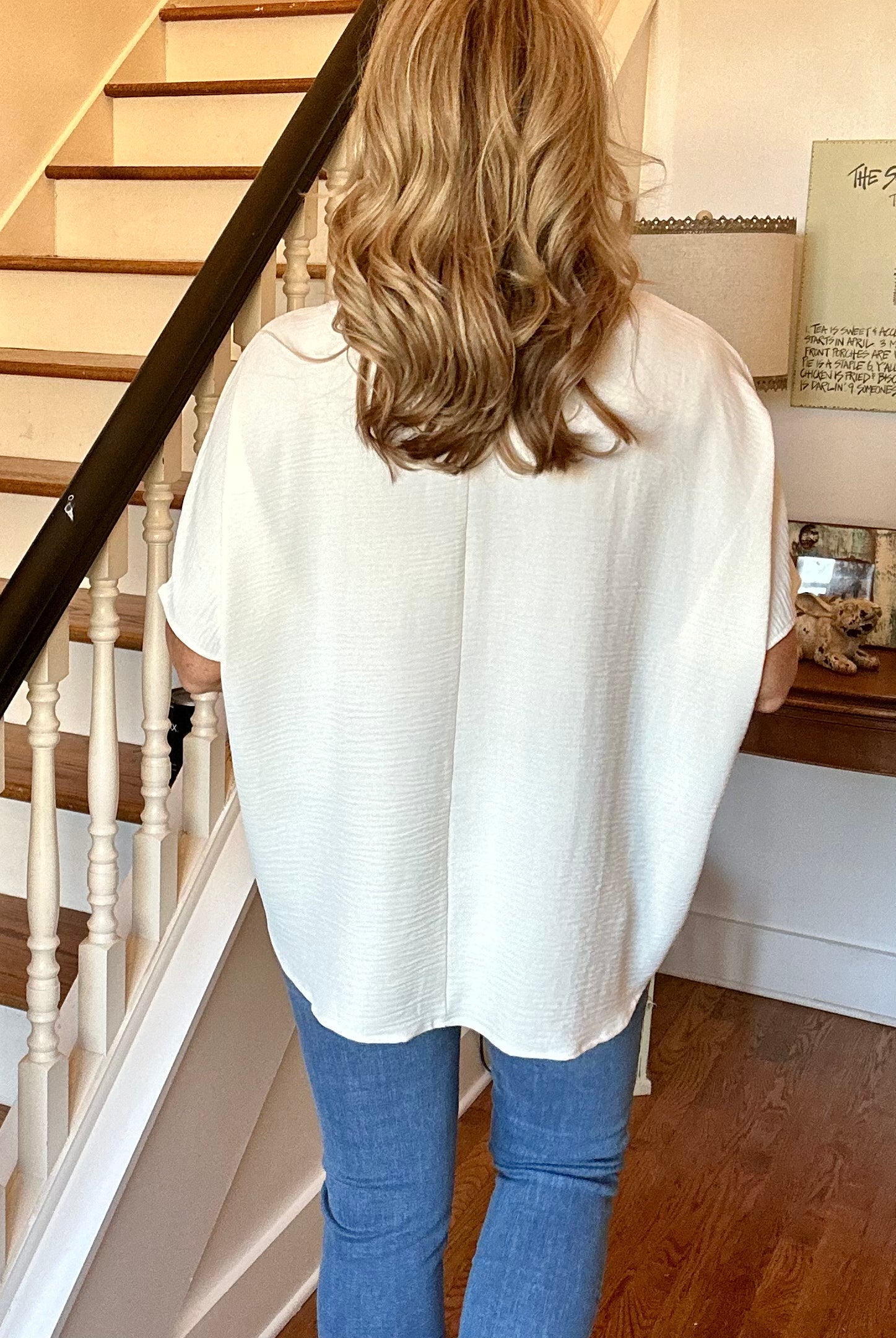 It Just Comes Natural V Neck Top - Ivory - -Jimberly's Boutique-Olive Branch-Mississippi