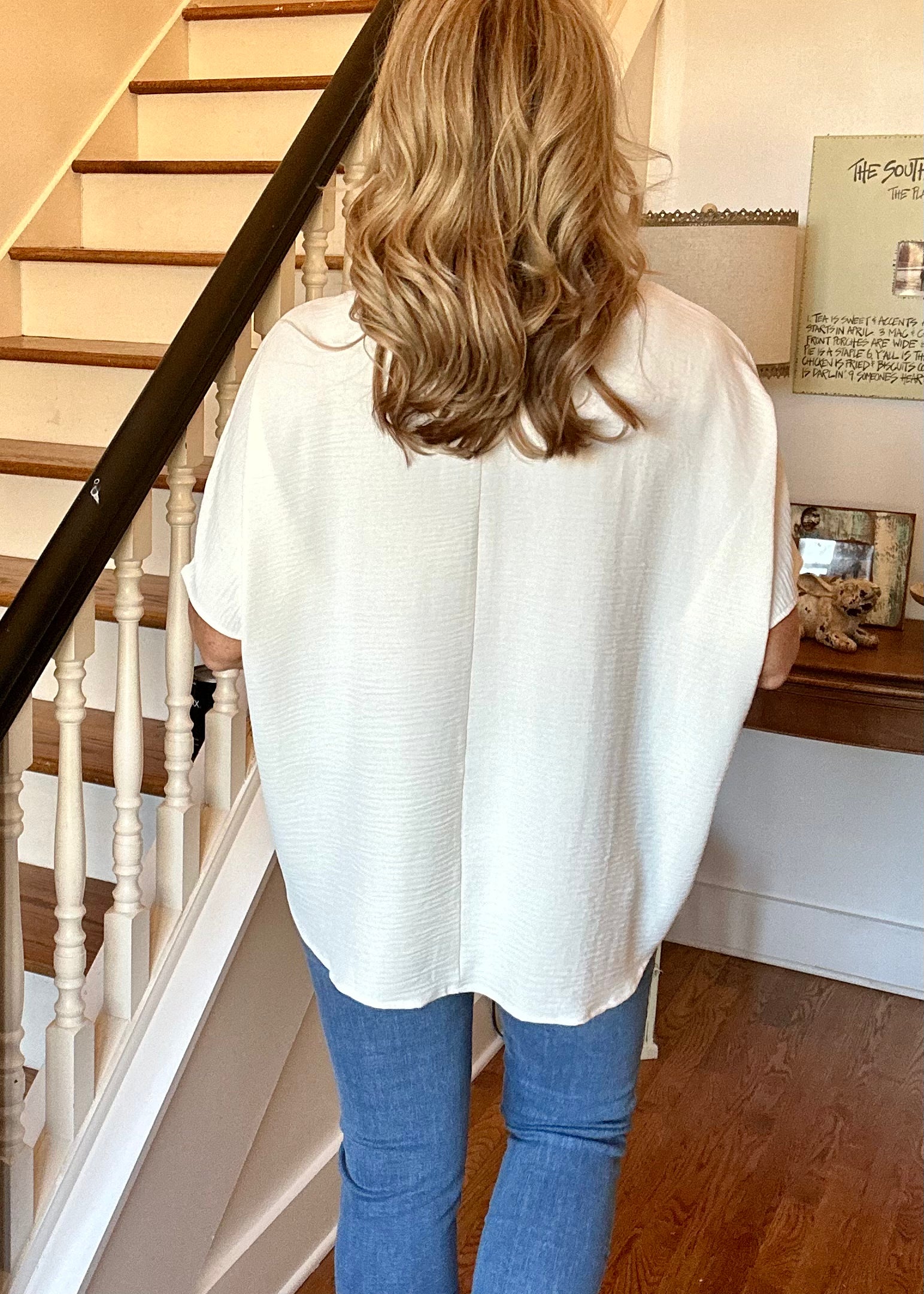 It Just Comes Natural V Neck Top - Ivory - -Jimberly's Boutique-Olive Branch-Mississippi