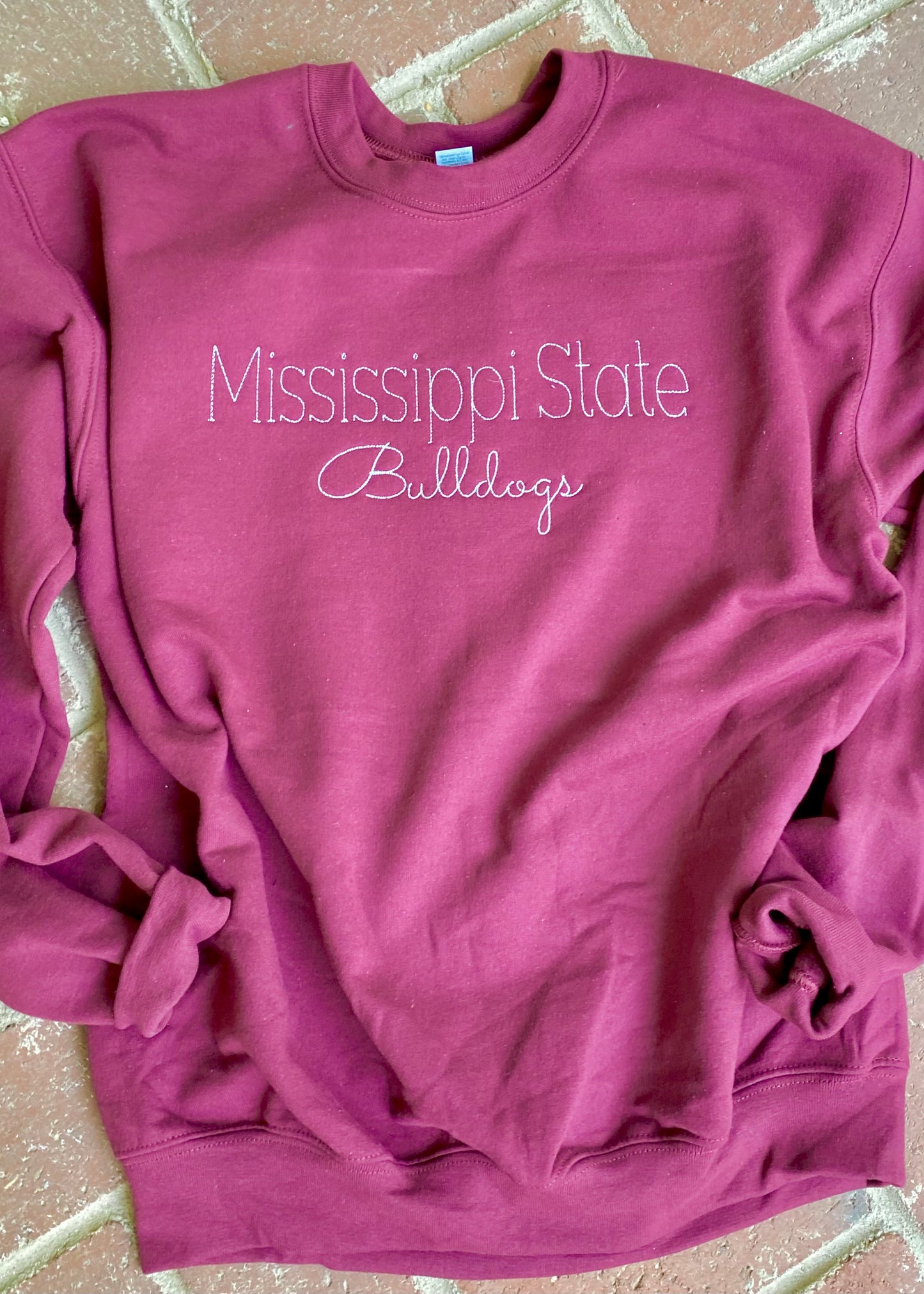 Mississippi State Bulldogs Stitched  Sweatshirt - Maroon