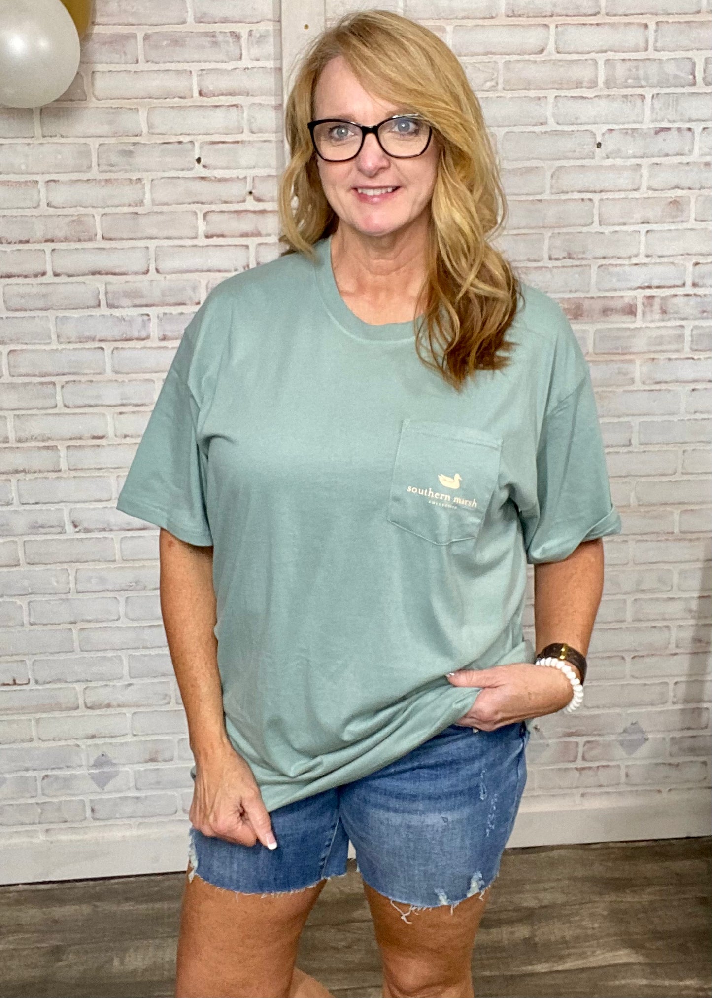 Southern Marsh Branding Collection Tee - Sunset - Burnt Sage - Graphic Tee - Jimberly's Boutique