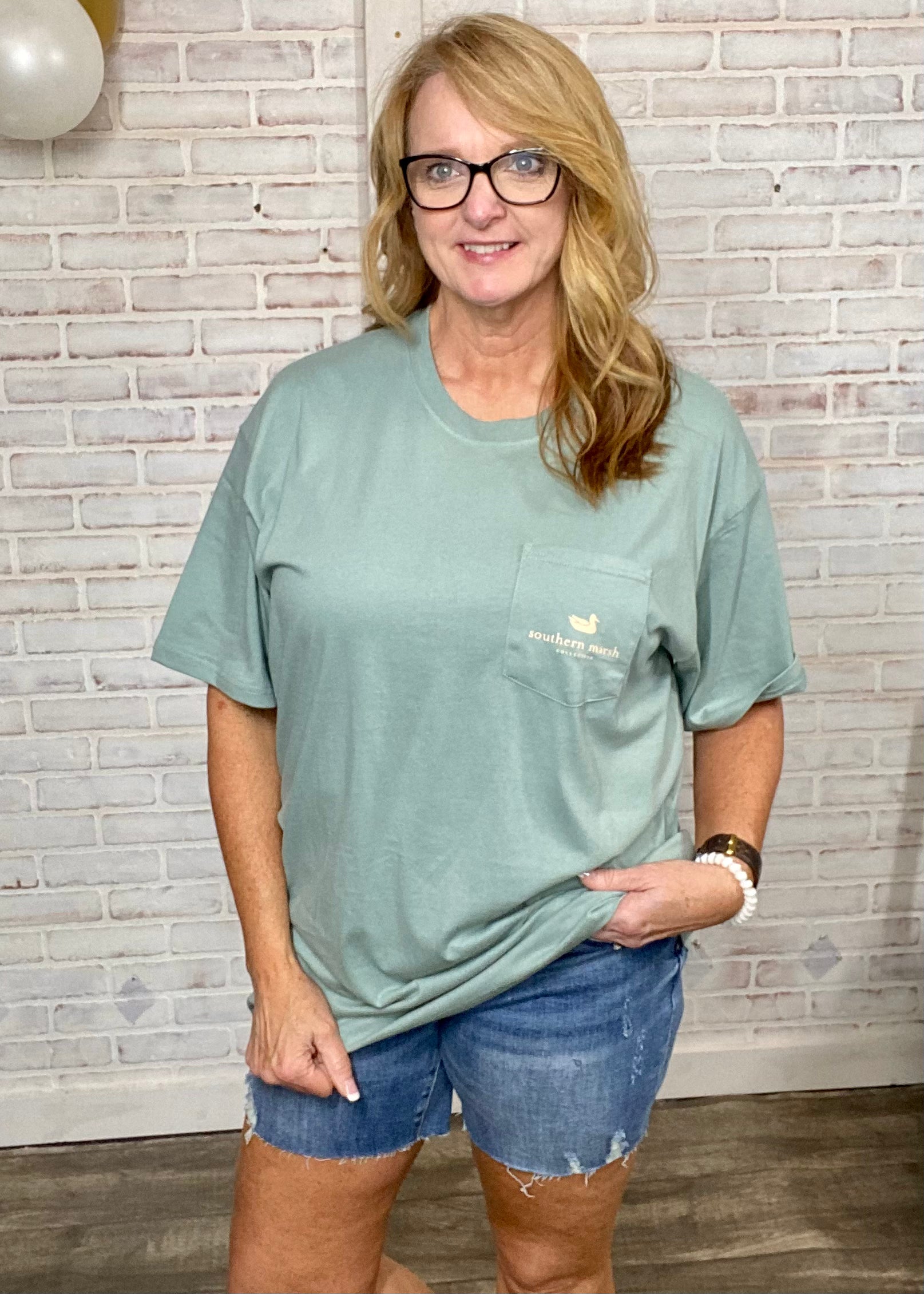 Southern Marsh Branding Collection Tee - Sunset - Burnt Sage - Graphic Tee - Jimberly's Boutique
