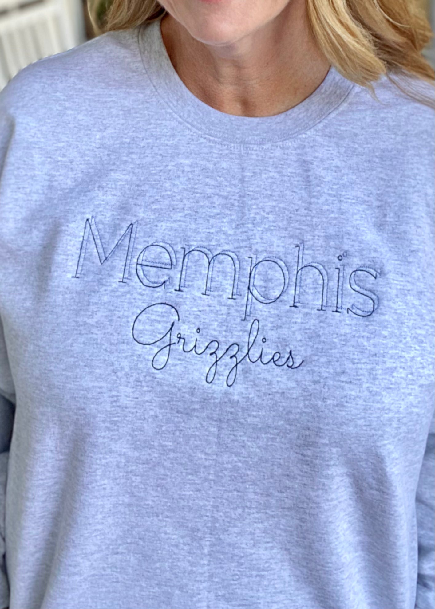 Memphis Grizzlies Stitched  Sweatshirt - Light Grey
