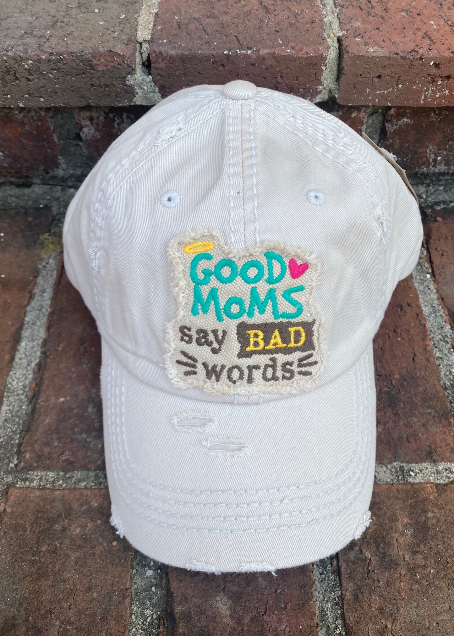 Good Moms Say Bad Words Distressed Cap - Jimberly's Boutique