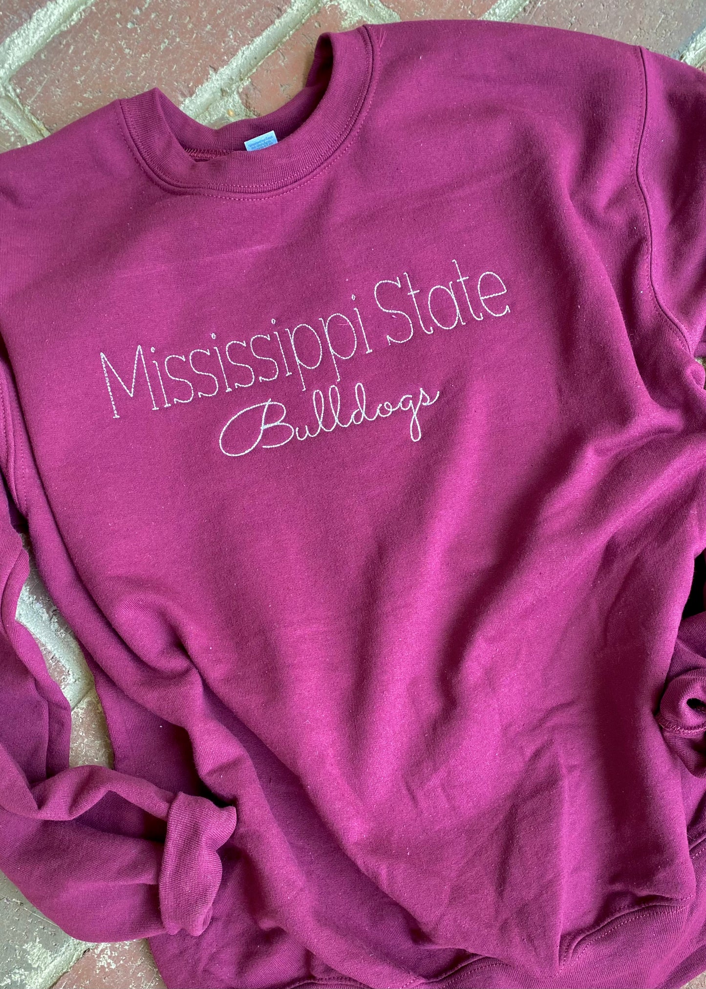 Mississippi State Bulldogs Stitched  Sweatshirt - Maroon