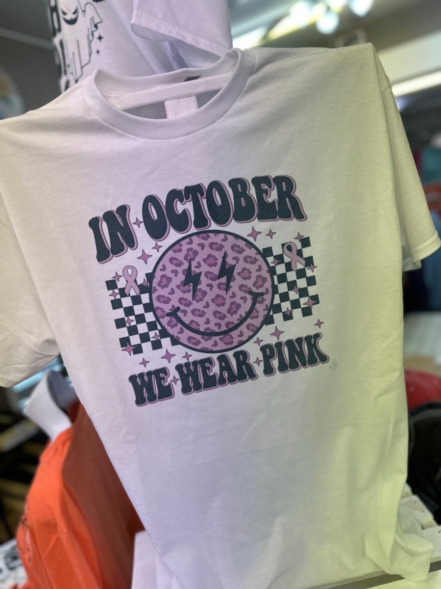 In October We Wear Pink Short Sleeve Graphic Tee - Graphic Tee - Jimberly's Boutique