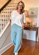 It Just Comes Natural V Neck Top - Ivory - -Jimberly's Boutique-Olive Branch-Mississippi