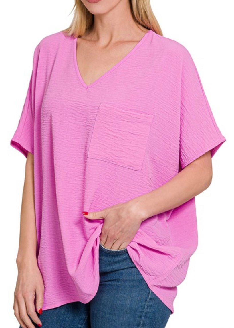 It Just Comes Natural V Neck Top - Mauve - Jimberly's Boutique