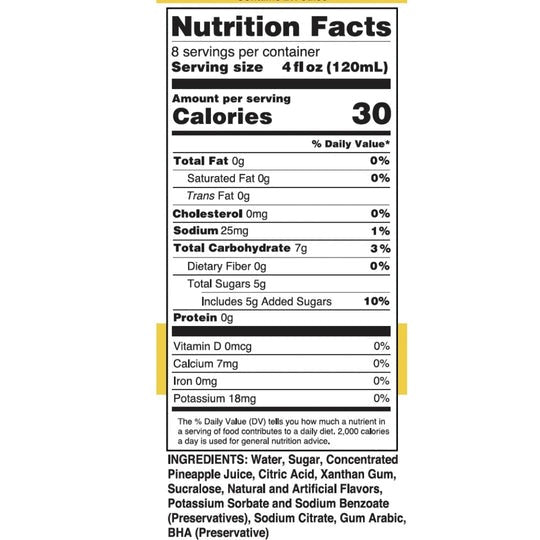 Jordan's Skinny Mixes - 32oz Pina Colada - Jimberly's Boutique