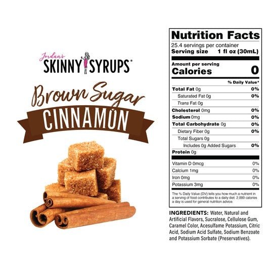 Jordan's Sugar Free Brown Sugar Cinnamon - Skinny Syrups - 25.4/750ml - Skinny Syrups - Jimberly's Boutique