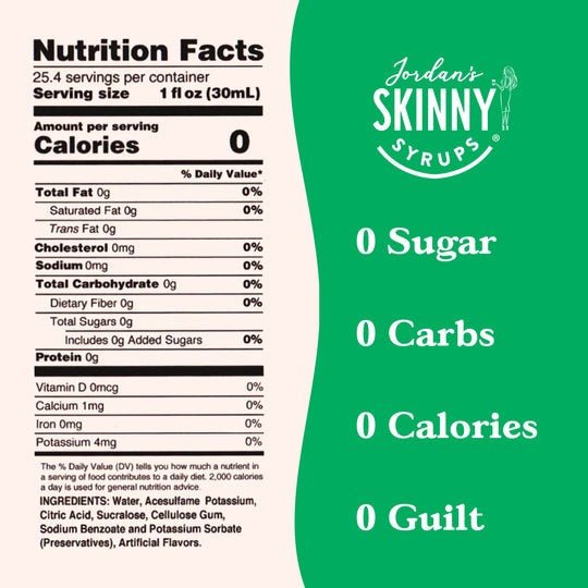 Jordan's Sugar Free Coconut - Skinny Syrups - 25.4/750ml - Skinny Syrups - Jimberly's Boutique