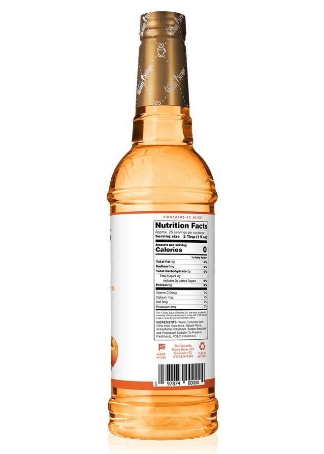 Jordan's Sugar Free Peach- Skinny Syrups - 25.4/750ml - Skinny Syrups -Jimberly's Boutique-Olive Branch-Mississippi