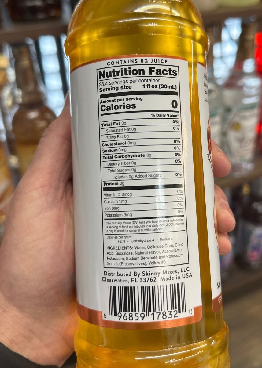 Jordan's Sugar Free Peach- Skinny Syrups - 25.4/750ml - Skinny Syrups -Jimberly's Boutique-Olive Branch-Mississippi