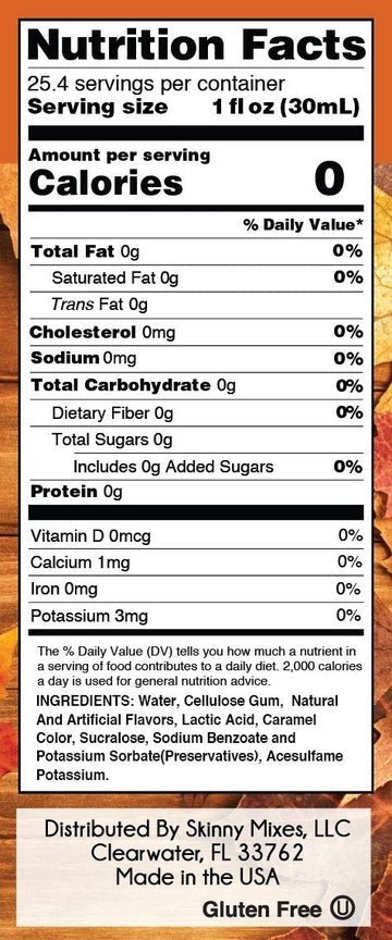 Jordan's Sugar Free Pumpkin Caramel - Skinny Syrups - 25.4/750ml - Skinny Syrups - Jimberly's Boutique