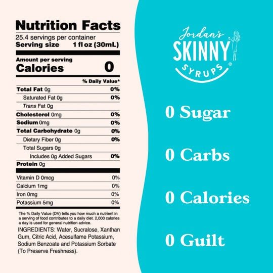 Jordan's Sugar Free Simple Syrup- Skinny Syrups - 25.4/750ml - Skinny Syrups - Jimberly's Boutique