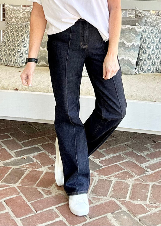 Judy Blue High Waist Front Seam Wide Leg Jeans - 33" Inseam - Judy Blue Jeans - Jimberly's Boutique