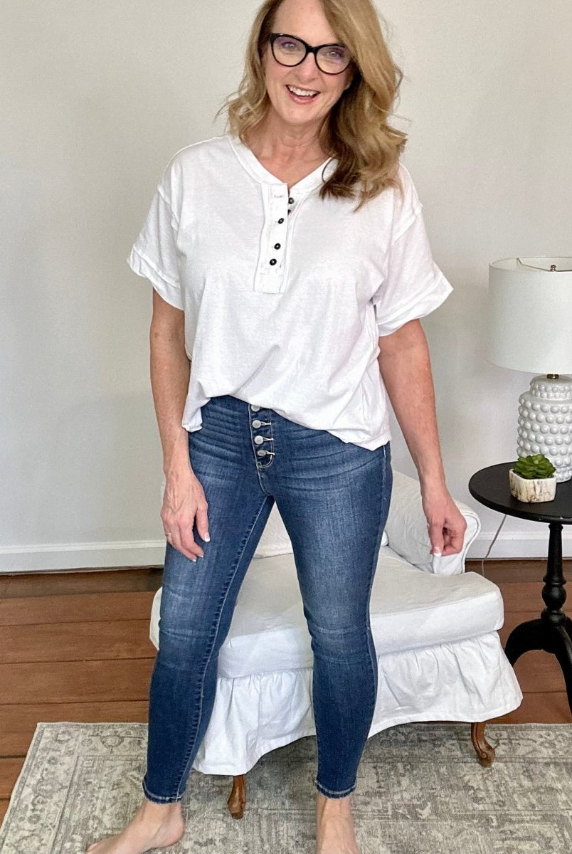 Judy Blue Jackson Hi Rise Button Fly Skinny Jeans - Judy Blue Jeans -Jimberly's Boutique-Olive Branch-Mississippi