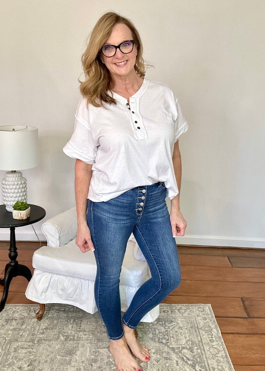 Judy Blue Jackson Hi Rise Button Fly Skinny Jeans - Judy Blue Jeans -Jimberly's Boutique-Olive Branch-Mississippi