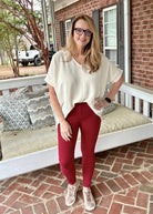 Judy Blue Jeans | High Waist | Tummy Control | Garment Dyed | Skinny | Scarlet - -Jimberly's Boutique-Olive Branch-Mississippi