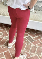 Judy Blue Jeans | High Waist | Tummy Control | Garment Dyed | Skinny | Scarlet - -Jimberly's Boutique-Olive Branch-Mississippi