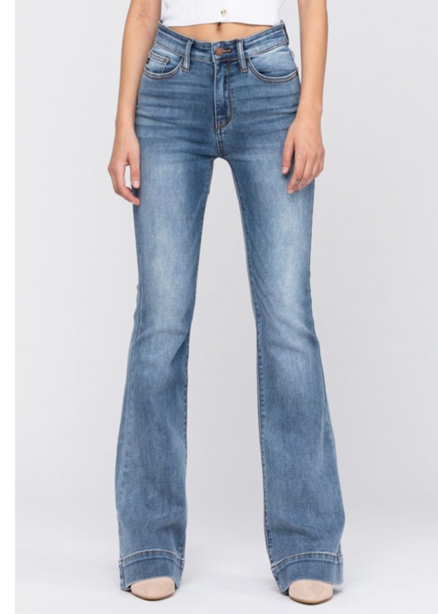Judy Blue Jeans | Mid-Rise | Trouser Flare - jeans - Jimberly's Boutique
