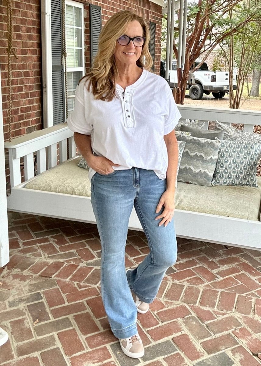 Judy Blue Jeans | Mid-Rise | Trouser Flare - jeans - Jimberly's Boutique