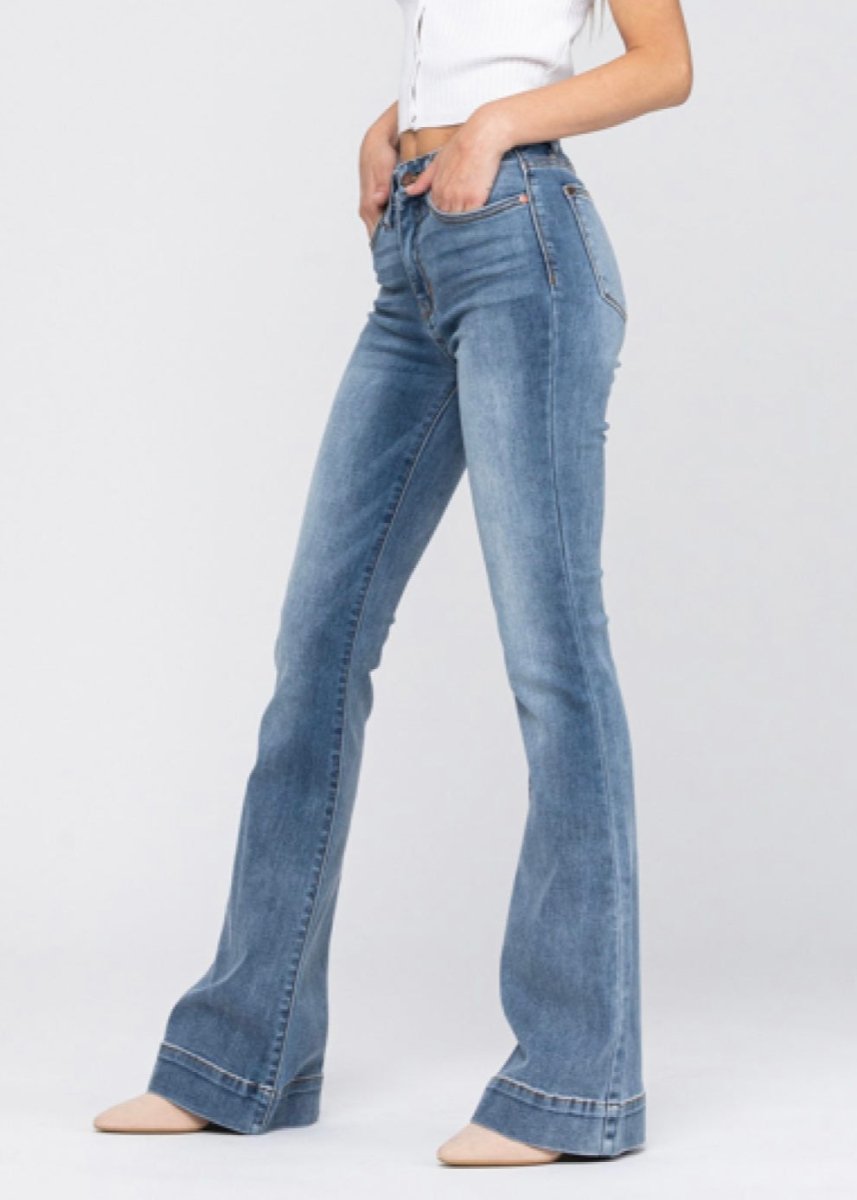 Judy Blue Jeans | Mid-Rise | Trouser Flare - jeans - Jimberly's Boutique