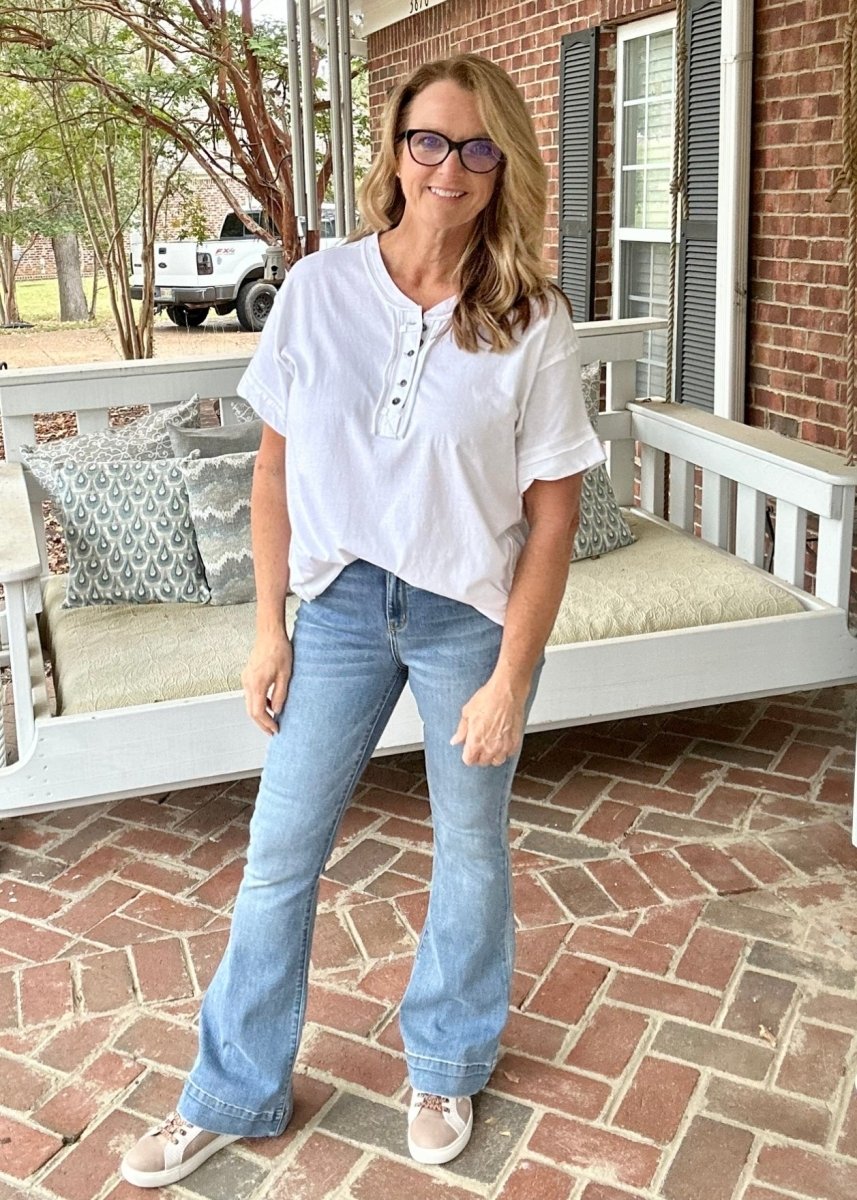 Judy Blue Jeans | Mid-Rise | Trouser Flare - jeans - Jimberly's Boutique