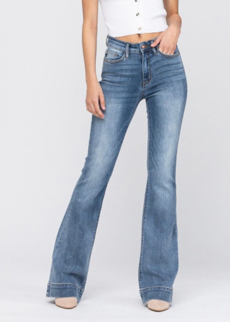 Judy Blue Jeans | Mid-Rise | Trouser Flare - jeans - Jimberly's Boutique