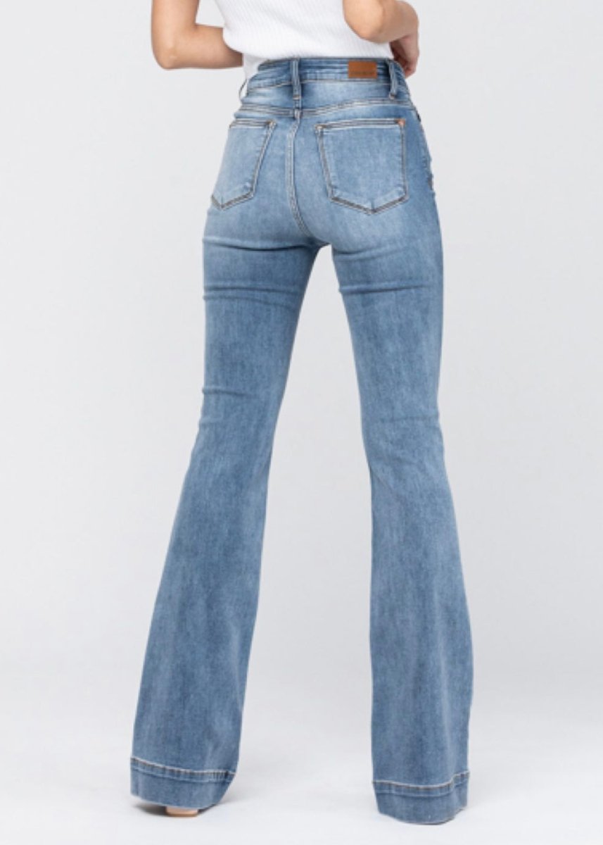 Judy Blue Jeans | Mid-Rise | Trouser Flare - jeans - Jimberly's Boutique
