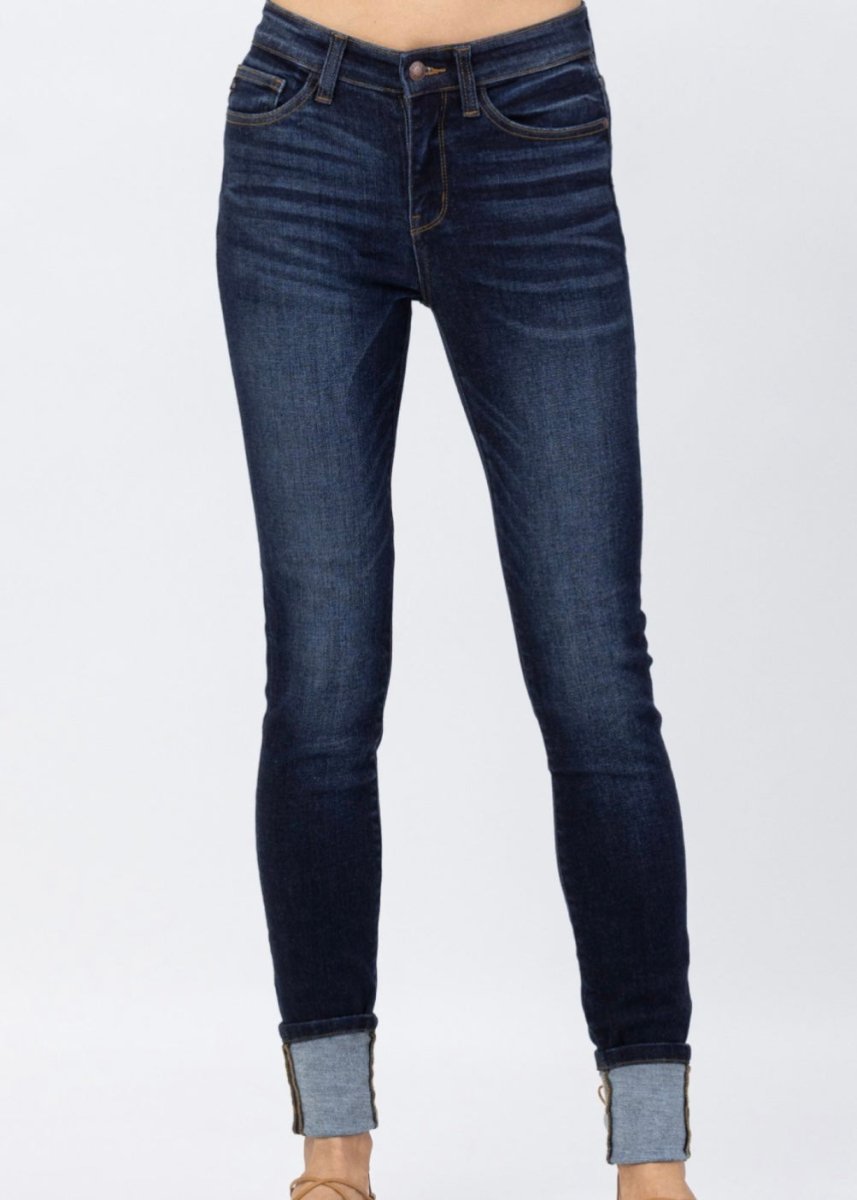 Judy Blue Jeans | Non Distressed | Long Inseam | Dark Wash | Skinny - jeans - Jimberly's Boutique
