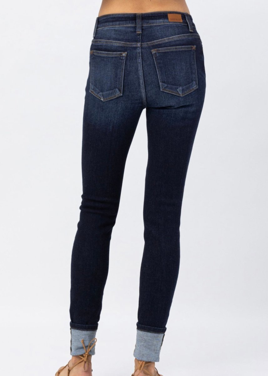 Judy Blue Jeans | Non Distressed | Long Inseam | Dark Wash | Skinny - jeans - Jimberly's Boutique