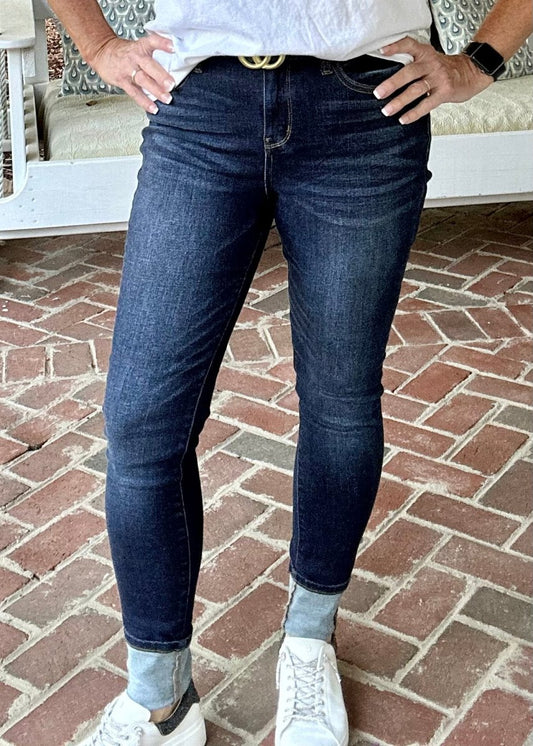 Judy Blue Jeans | Non Distressed | Long Inseam | Dark Wash | Skinny - jeans - Jimberly's Boutique