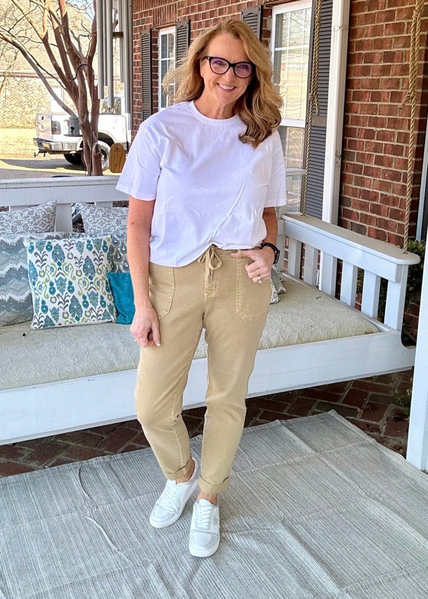 Judy Blue Jogger | High Waist | Khaki - Judy Blue Joggers -Jimberly's Boutique-Olive Branch-Mississippi