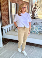 Judy Blue Jogger | High Waist | Khaki - Judy Blue Joggers -Jimberly's Boutique-Olive Branch-Mississippi