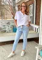 Judy Blue Jogger | High Waist | Vintage Double Cuff | Denim - Judy Blue Jeans -Jimberly's Boutique-Olive Branch-Mississippi