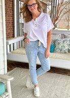 Judy Blue Jogger | High Waist | Vintage Double Cuff | Denim - Judy Blue Jeans -Jimberly's Boutique-Olive Branch-Mississippi