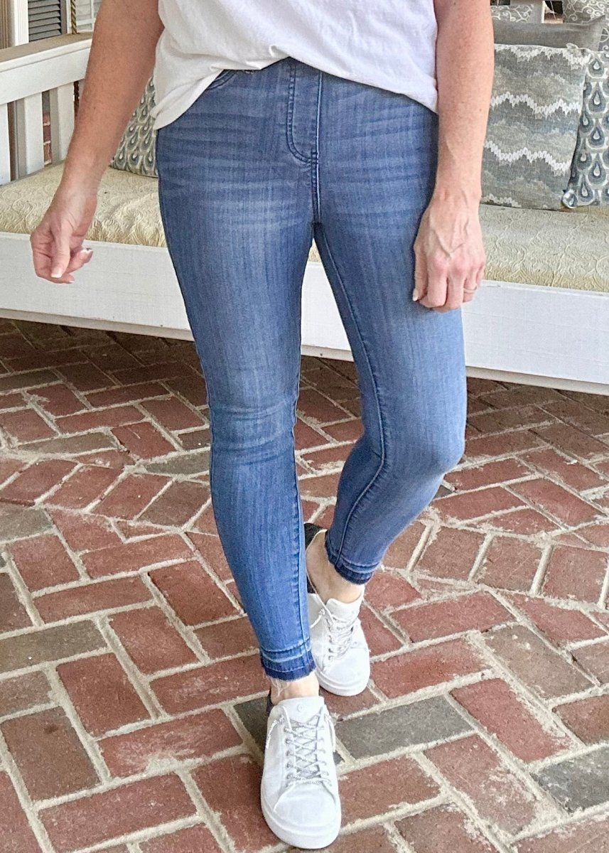 Judy Blue Kimmie High Waist Release Hem Pull On Skinny Jeans (Copy) - jeans - Jimberly's Boutique