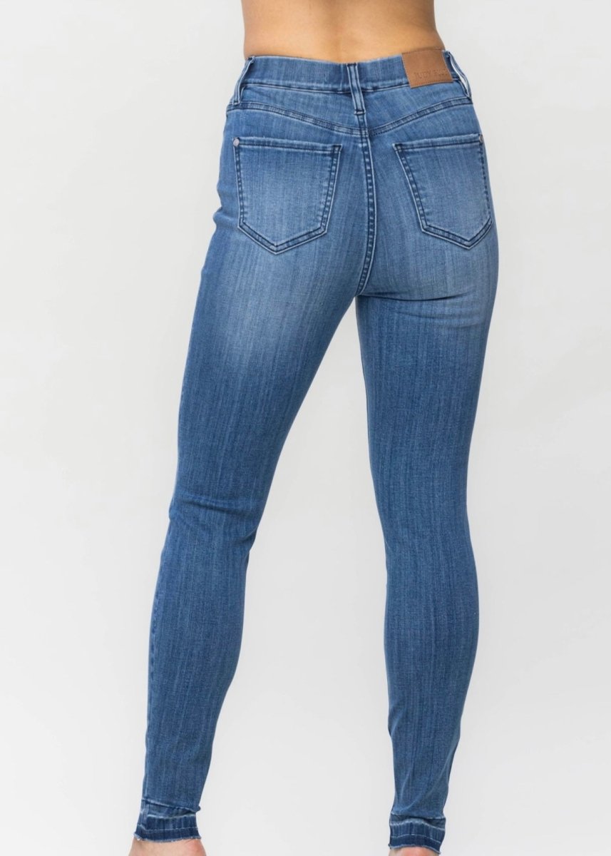 Judy Blue Kimmie High Waist Release Hem Pull On Skinny Jeans (Copy) - jeans - Jimberly's Boutique