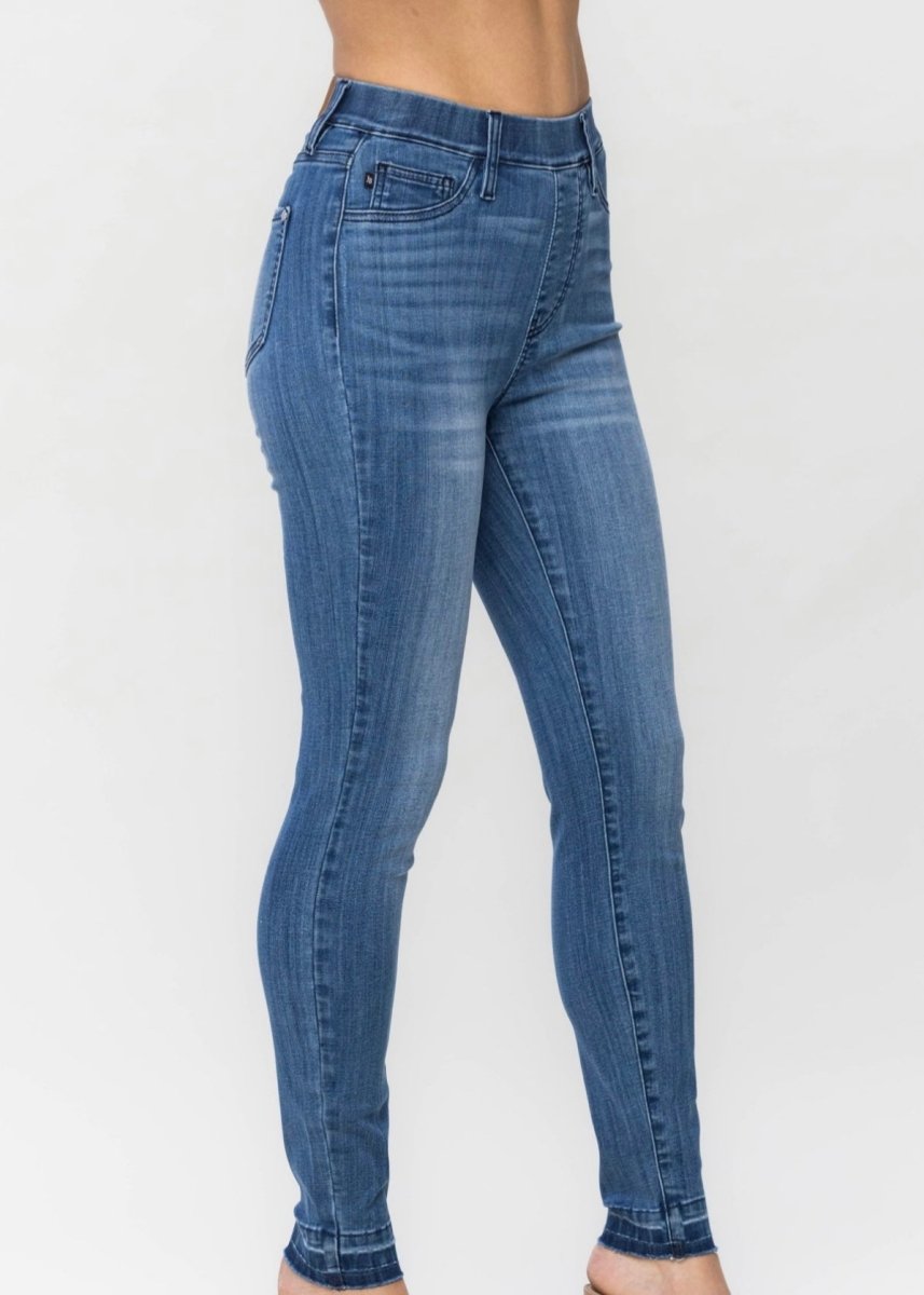 Judy Blue Kimmie High Waist Release Hem Pull On Skinny Jeans (Copy) - jeans - Jimberly's Boutique