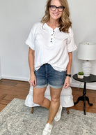 Judy Blue Shorts Hi Waist Tummy Control Vintage Washed Cuffed - Judy Blue Shorts -Jimberly's Boutique-Olive Branch-Mississippi