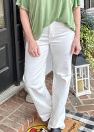 Judy Blue White Jeans | High Waist | Wide Leg - Judy Blue Jeans -Jimberly's Boutique-Olive Branch-Mississippi
