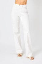 Judy Blue White Jeans | High Waist | Wide Leg - Judy Blue Jeans -Jimberly's Boutique-Olive Branch-Mississippi