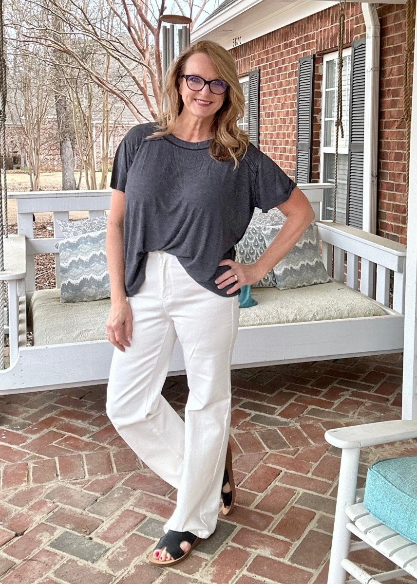 Judy Blue White Jeans | High Waist | Wide Leg - Judy Blue Jeans -Jimberly's Boutique-Olive Branch-Mississippi