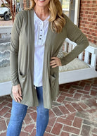 Just One More | Cardigan | Light Olive - Cardigan -Jimberly's Boutique-Olive Branch-Mississippi