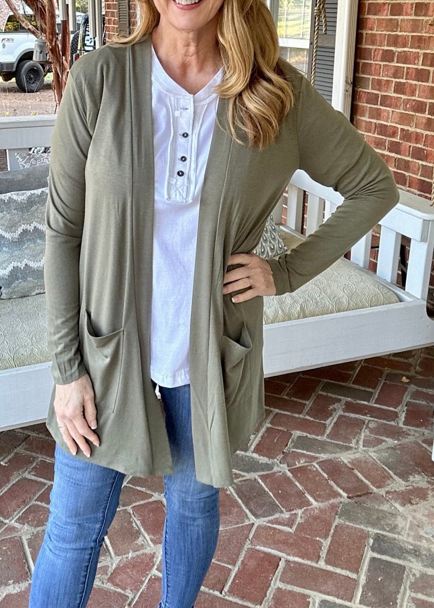 Just One More | Cardigan | Light Olive - Cardigan - Jimberly's Boutique
