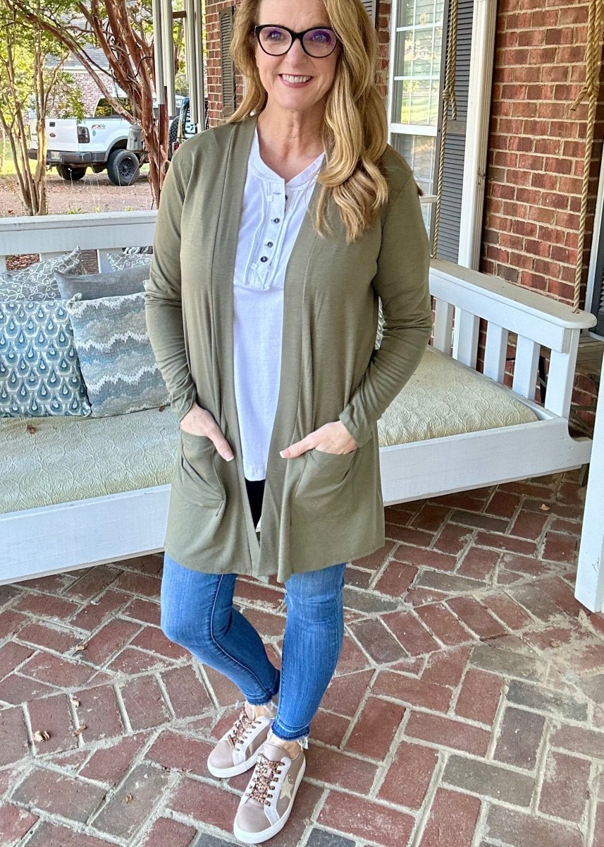Just One More | Cardigan | Light Olive - Cardigan - Jimberly's Boutique