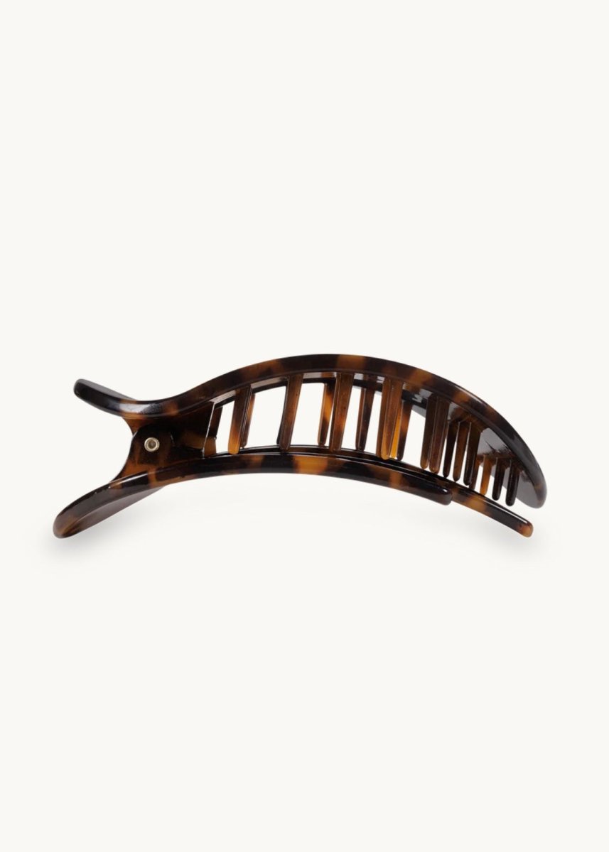 Large Teleties Flat Oval Clip - Tortoise (ships week of 2/12/24) - -Jimberly's Boutique-Olive Branch-Mississippi