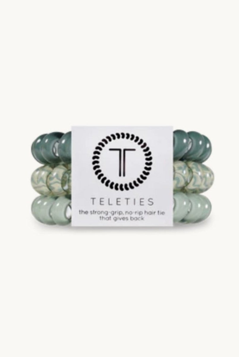 Large Teleties Hair Ties - Sage Swirl - Teleties Hair Ties -Jimberly's Boutique-Olive Branch-Mississippi