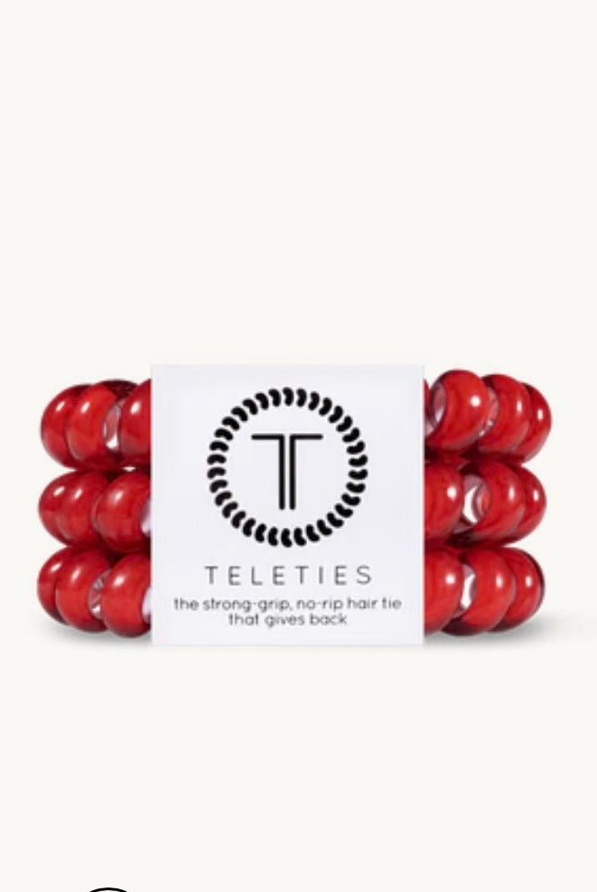 Large Teleties Hair Ties - Scarlet Red - Teleties Hair Ties -Jimberly's Boutique-Olive Branch-Mississippi