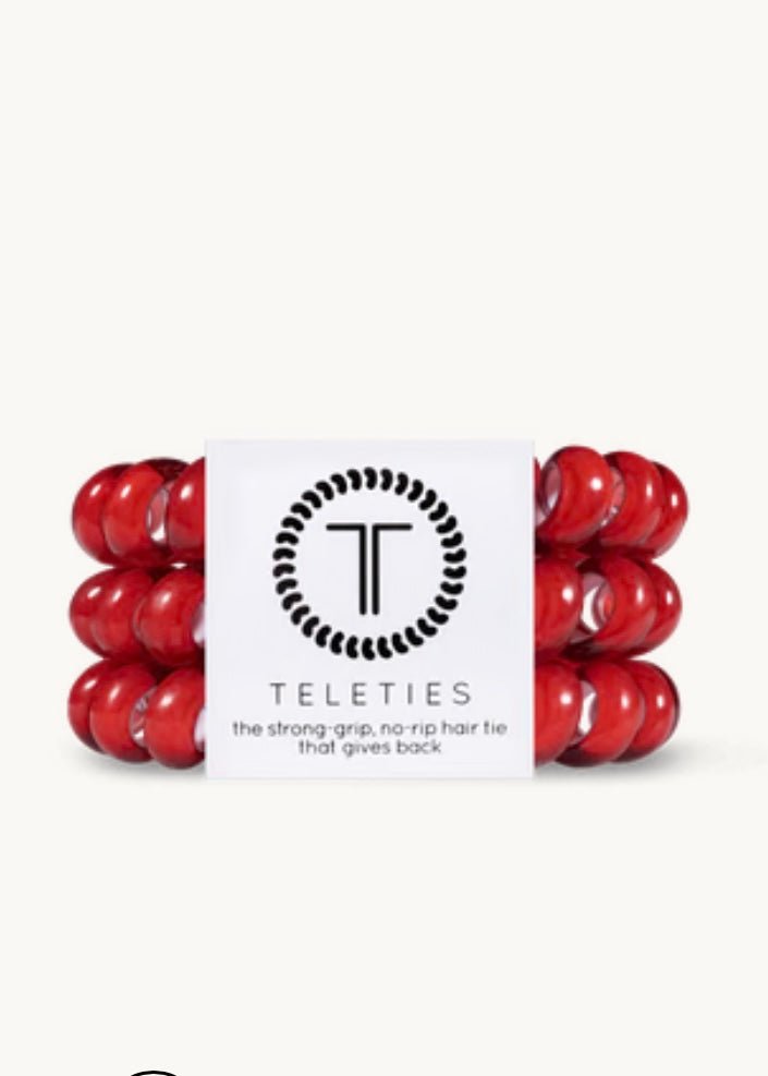 Large Teleties Hair Ties - Scarlet Red - Teleties Hair Ties -Jimberly's Boutique-Olive Branch-Mississippi